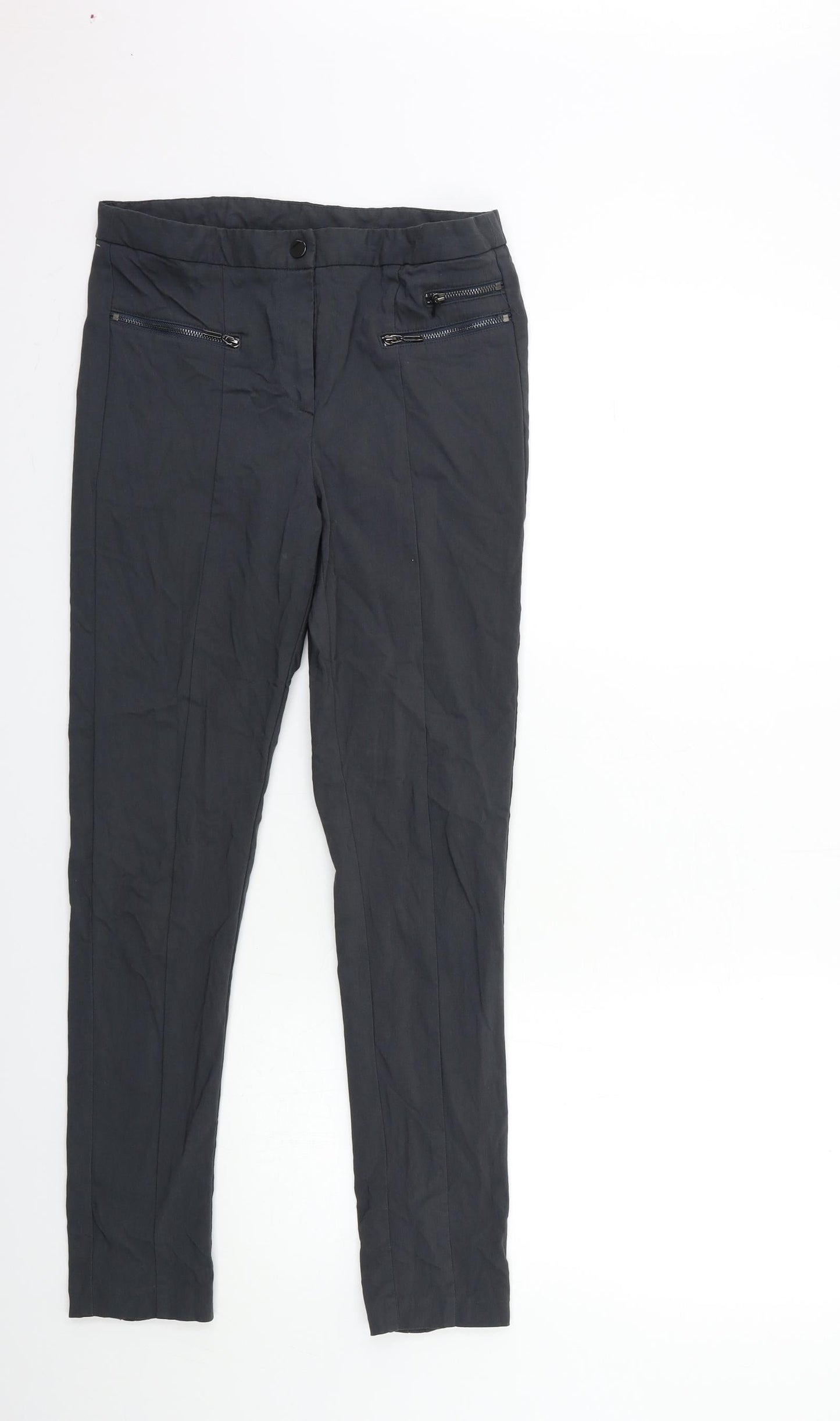 Dorothy Perkins Womens Grey   Trousers  Size 10 L28 in