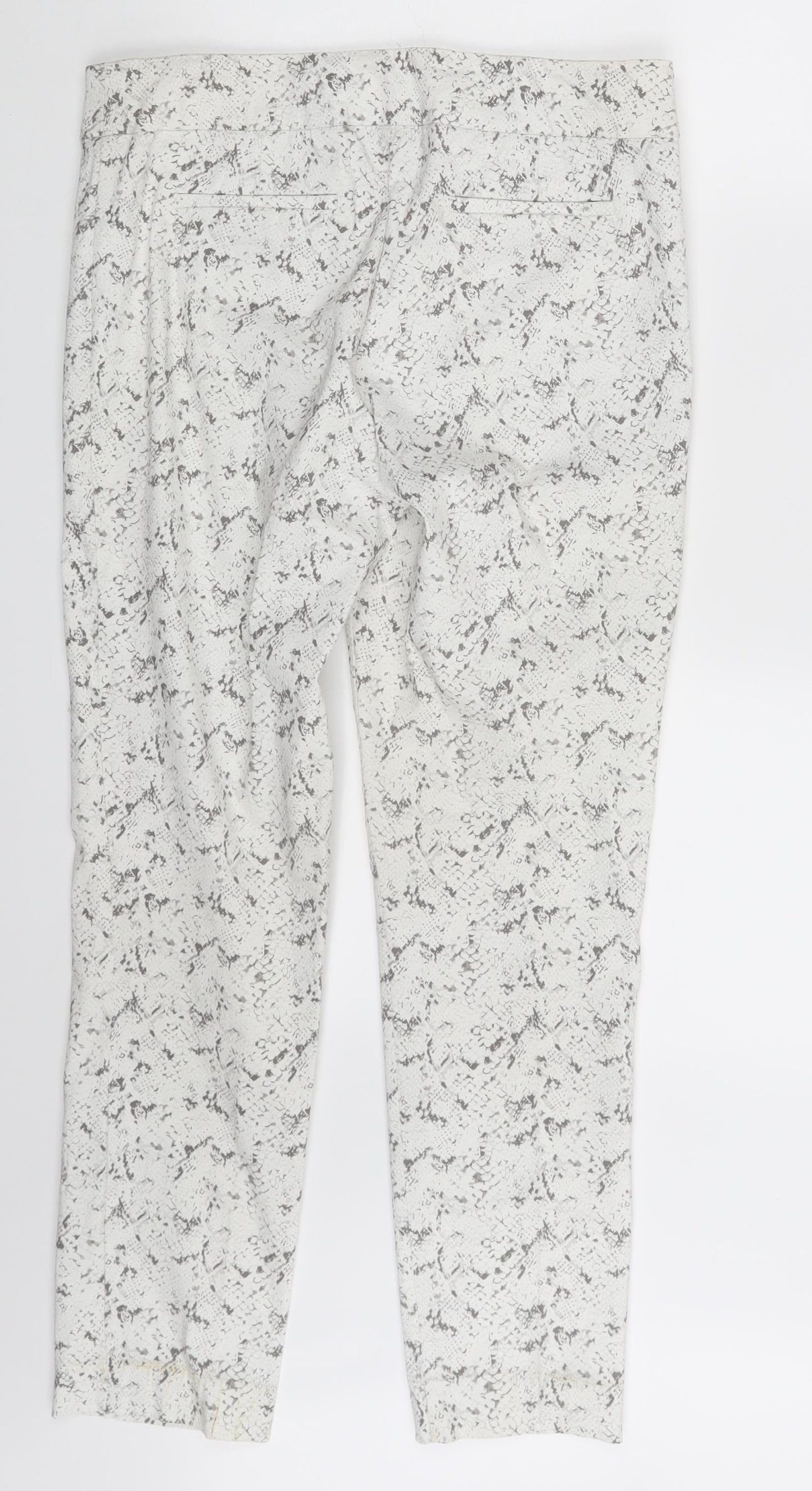 Preworn Womens White Animal Print Rayon Jegging Leggings One Size L27 in