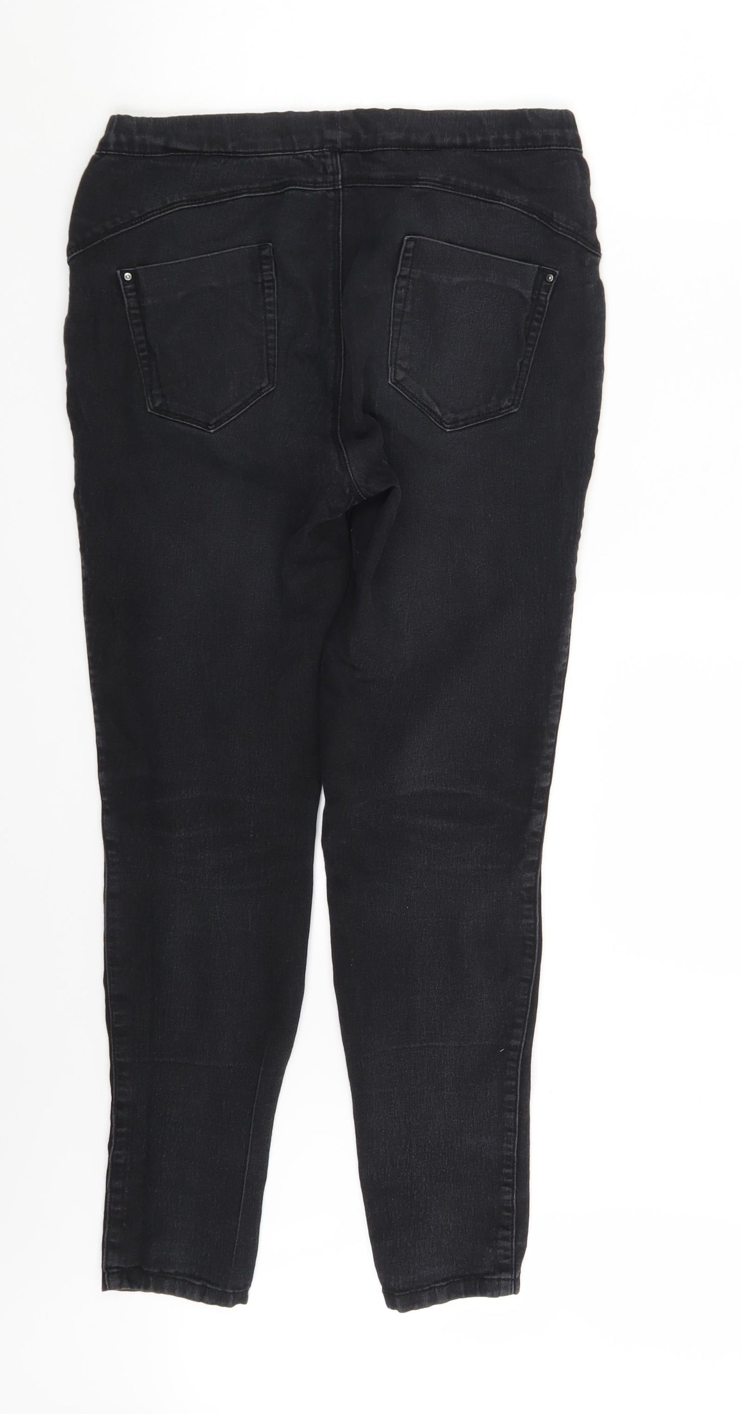 Denim Co. Womens Black  Denim Jegging Leggings Size 10 L28 in