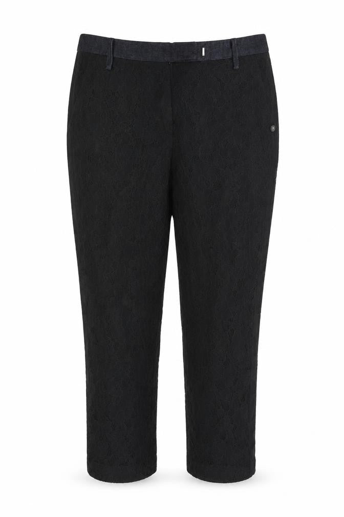 Replay Womens Black Floral  Capri Trousers One Size L25 in