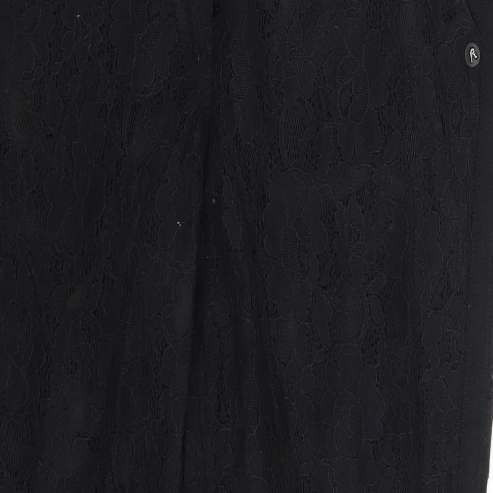 Replay Womens Black Floral  Capri Trousers One Size L25 in