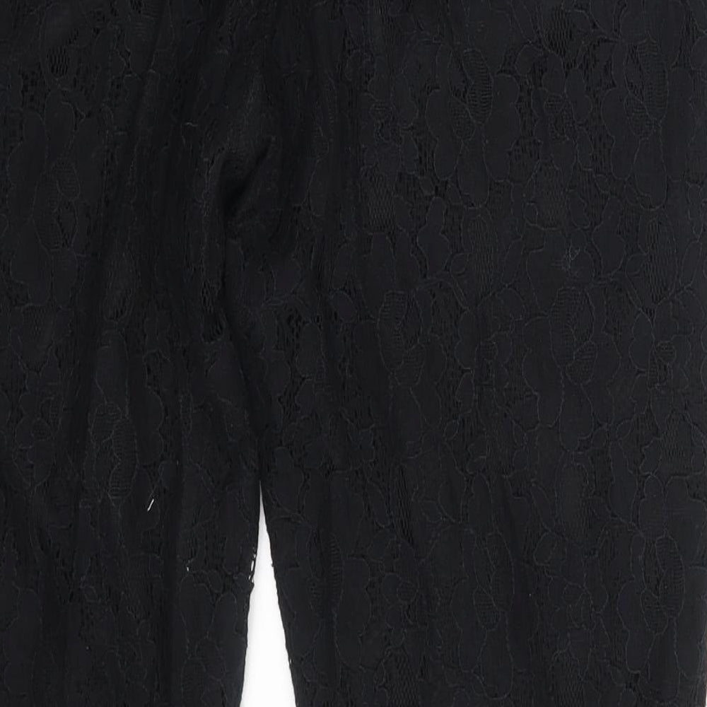 Replay Womens Black Floral  Capri Trousers One Size L25 in