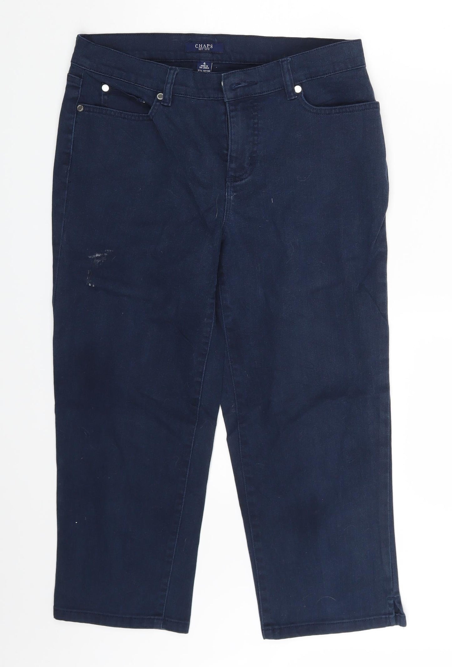 Chaps Womens Blue  Denim Cut-Off Shorts Size 6