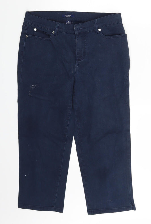 Chaps Womens Blue  Denim Cut-Off Shorts Size 6