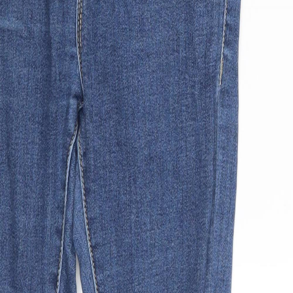 PRETTYLITTLETHING Womens Blue  Denim Jegging Leggings Size 6 L27 in