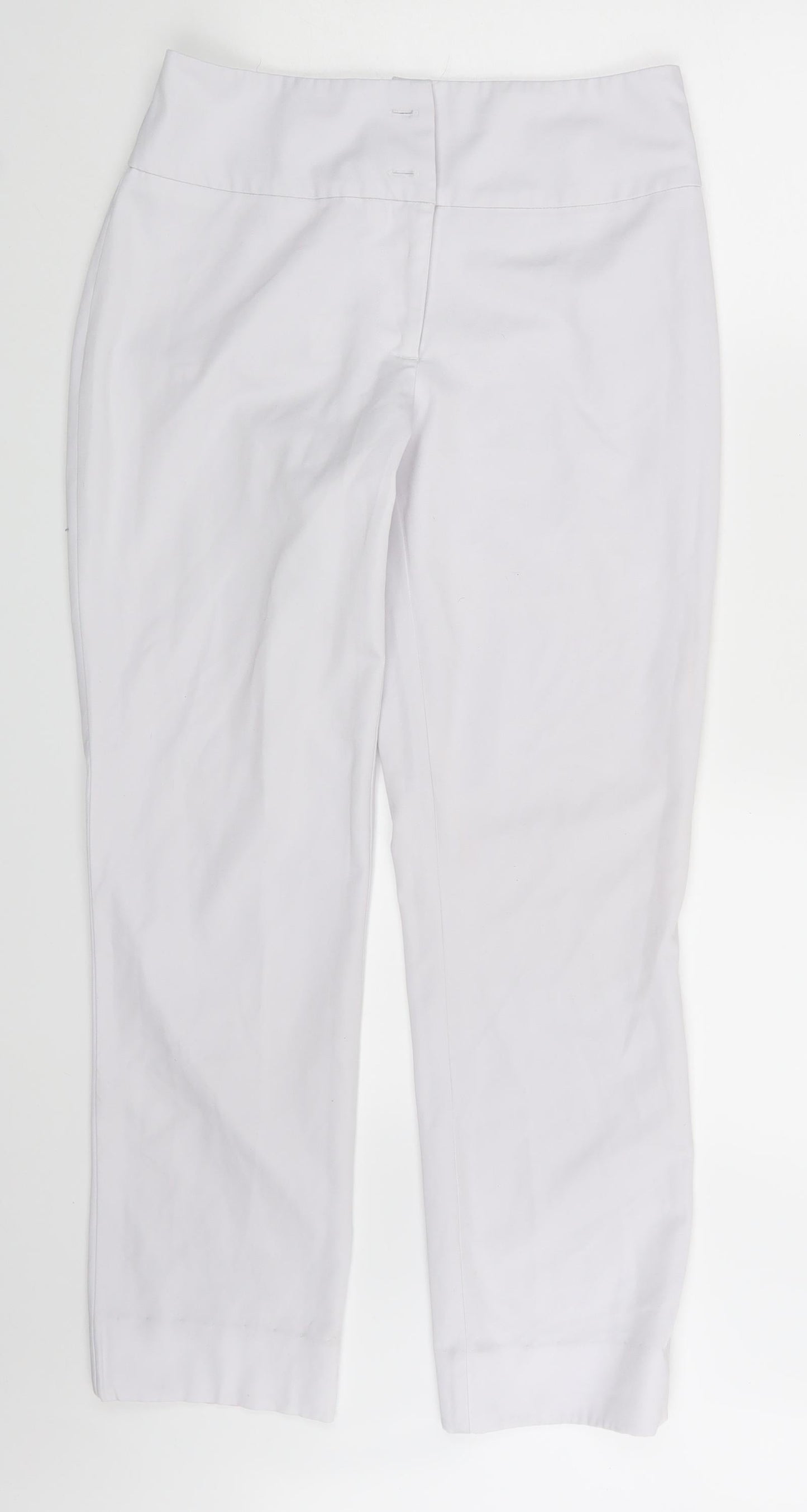 Preworn Womens White   Dress Pants Trousers Size 10 L28 in