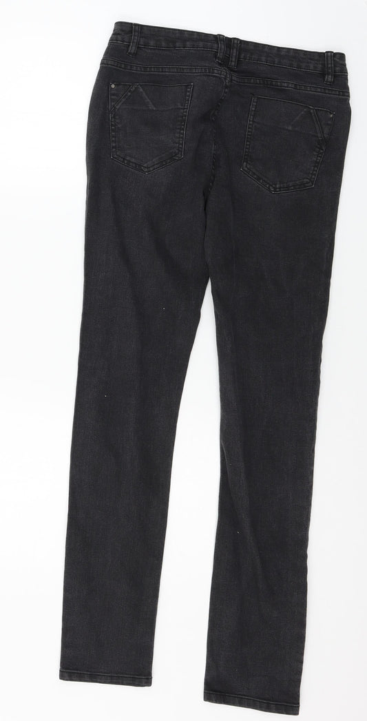 Denim & Co. Womens Grey  Denim Skinny Jeans Size 10 L29 in