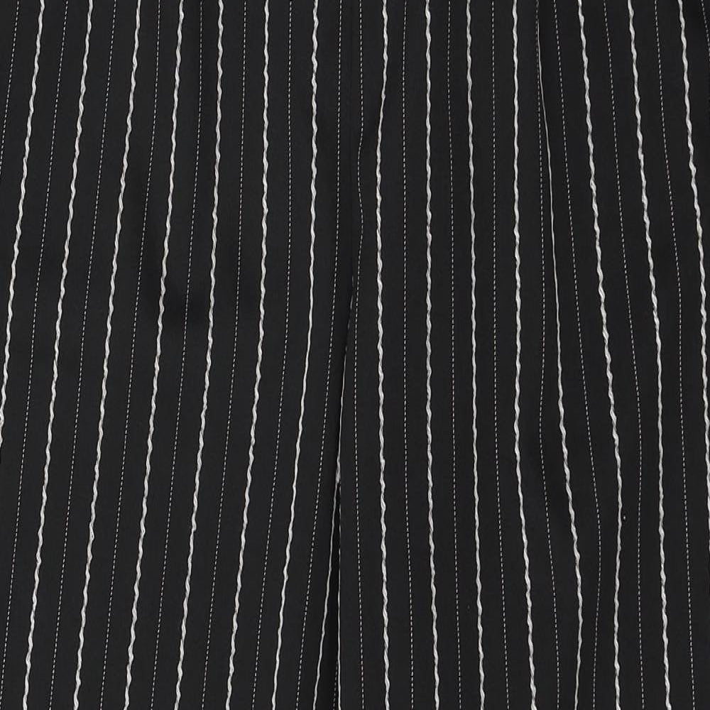 Select Womens Black Striped  Trousers  Size 10 L26 in