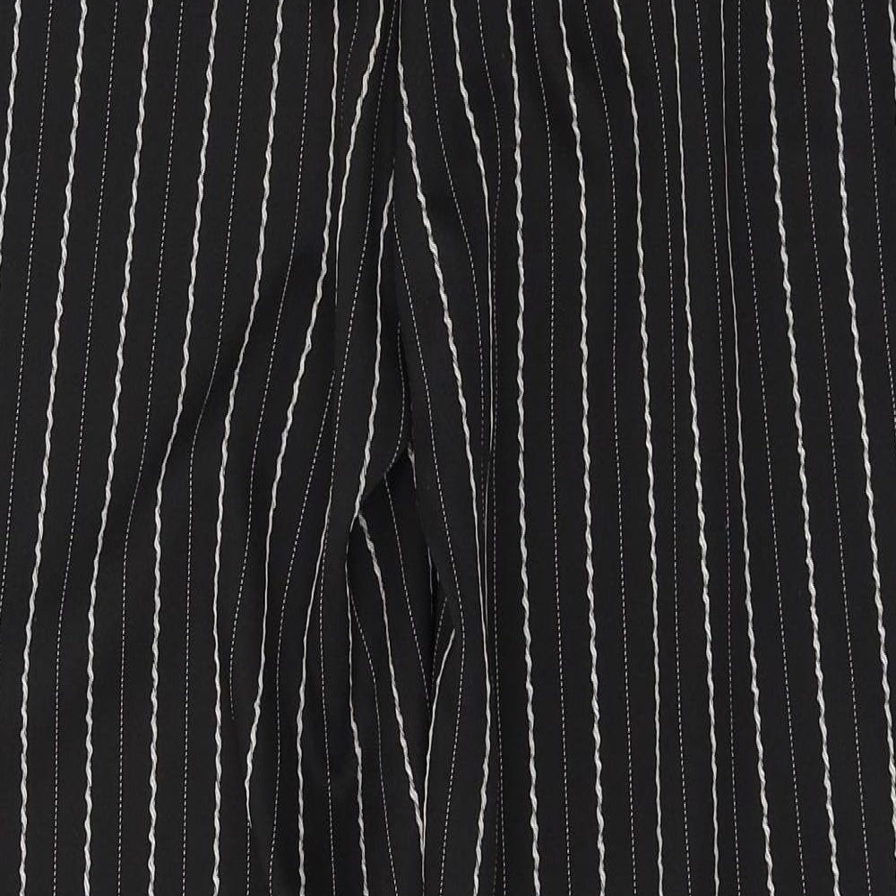 Select Womens Black Striped  Trousers  Size 10 L26 in