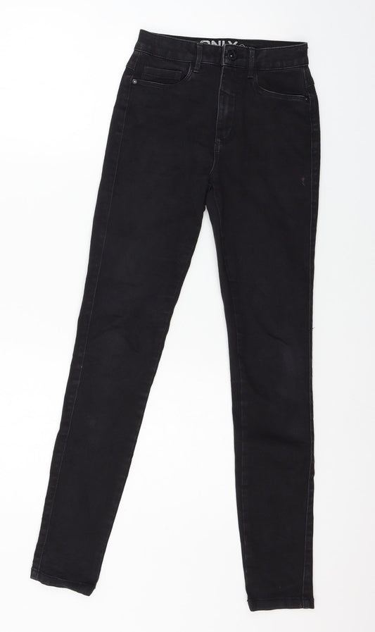 Only Womens Black  Denim Skinny Jeans Size XS L27 in