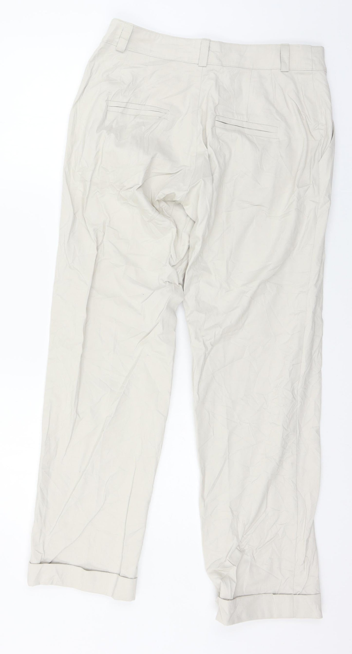Preworn Womens Ivory   Trousers  Size 30 in L28 in