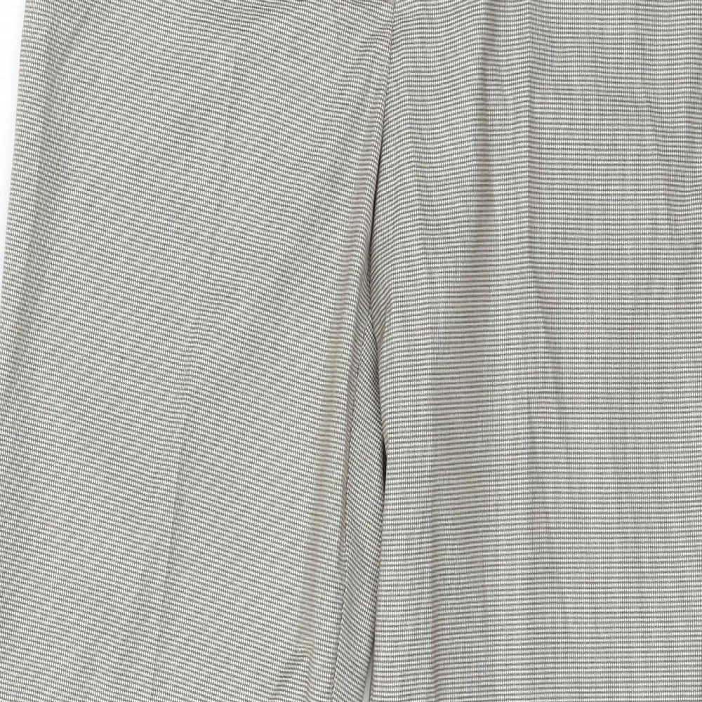 Comma Womens Brown Check  Trousers  Size 8 L30 in