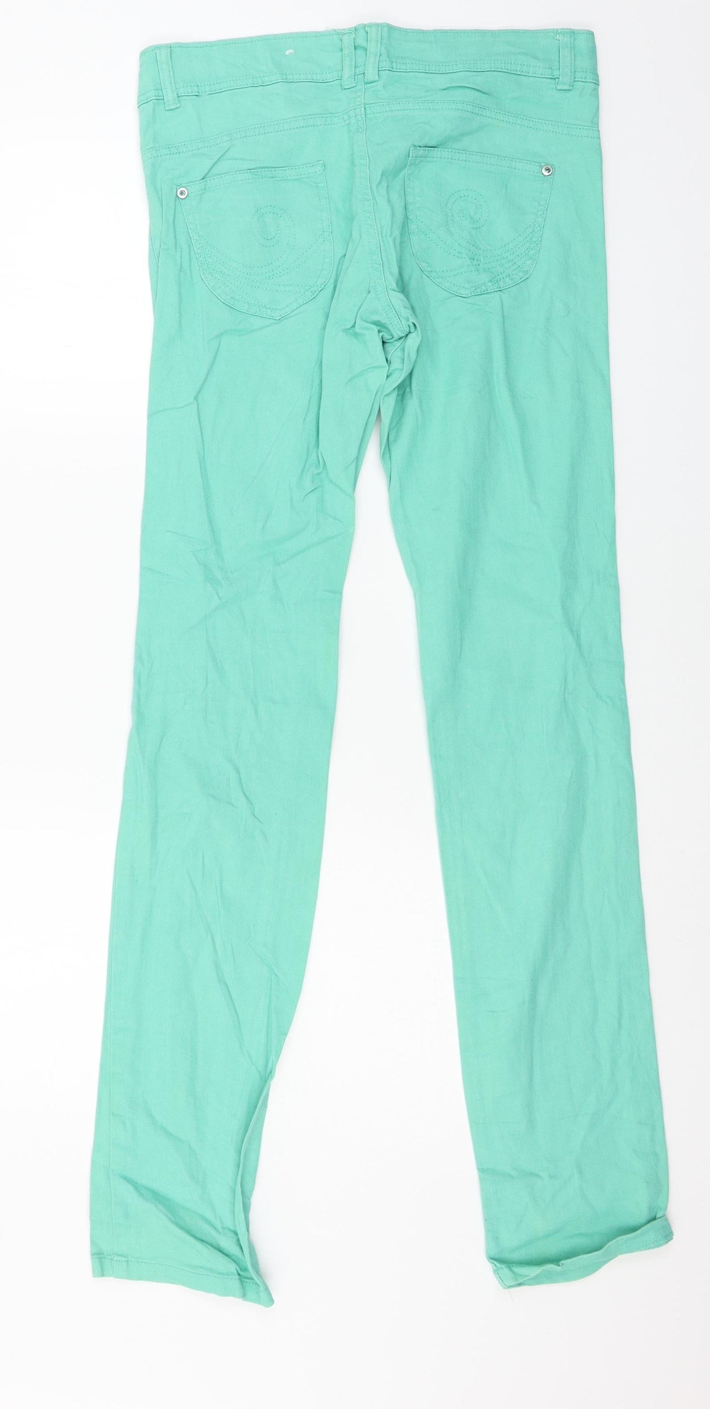 OKAY Womens Green  Denim Skinny Jeans Size 32 in L33 in