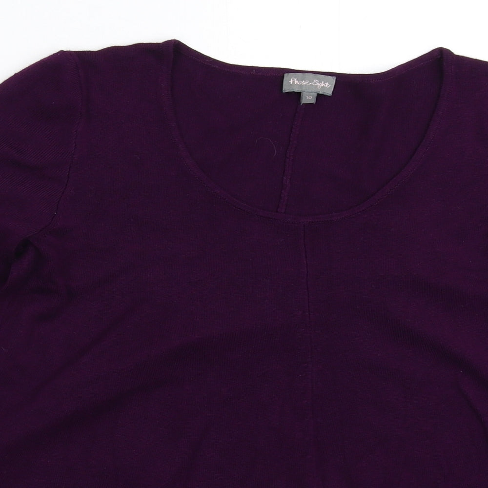 Phase Eight Womens Purple  Knit Pullover Jumper Size 10