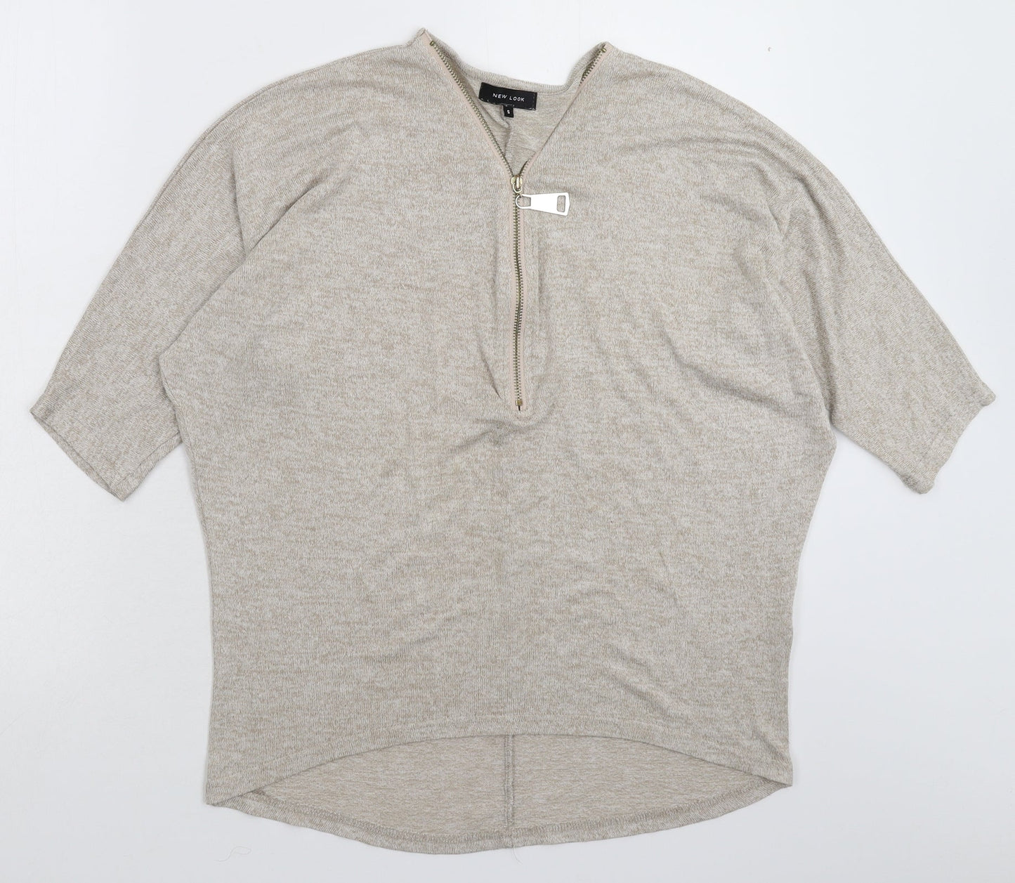 New Look Womens Grey  Knit Pullover Jumper Size S