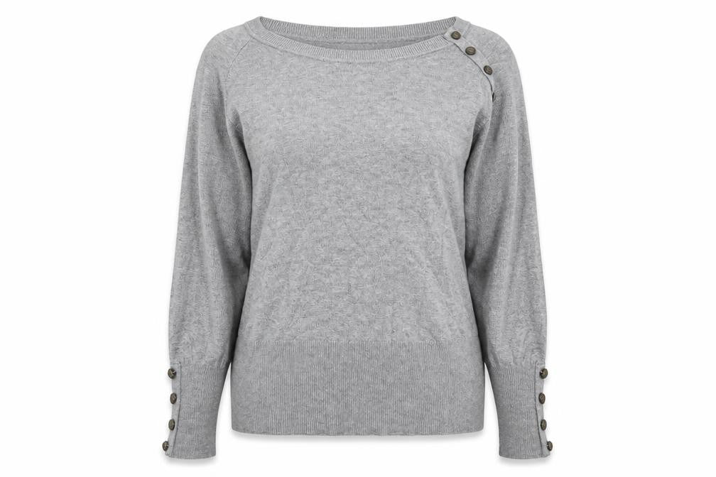 David Emanuel Womens Grey  Knit Pullover Jumper Size 18