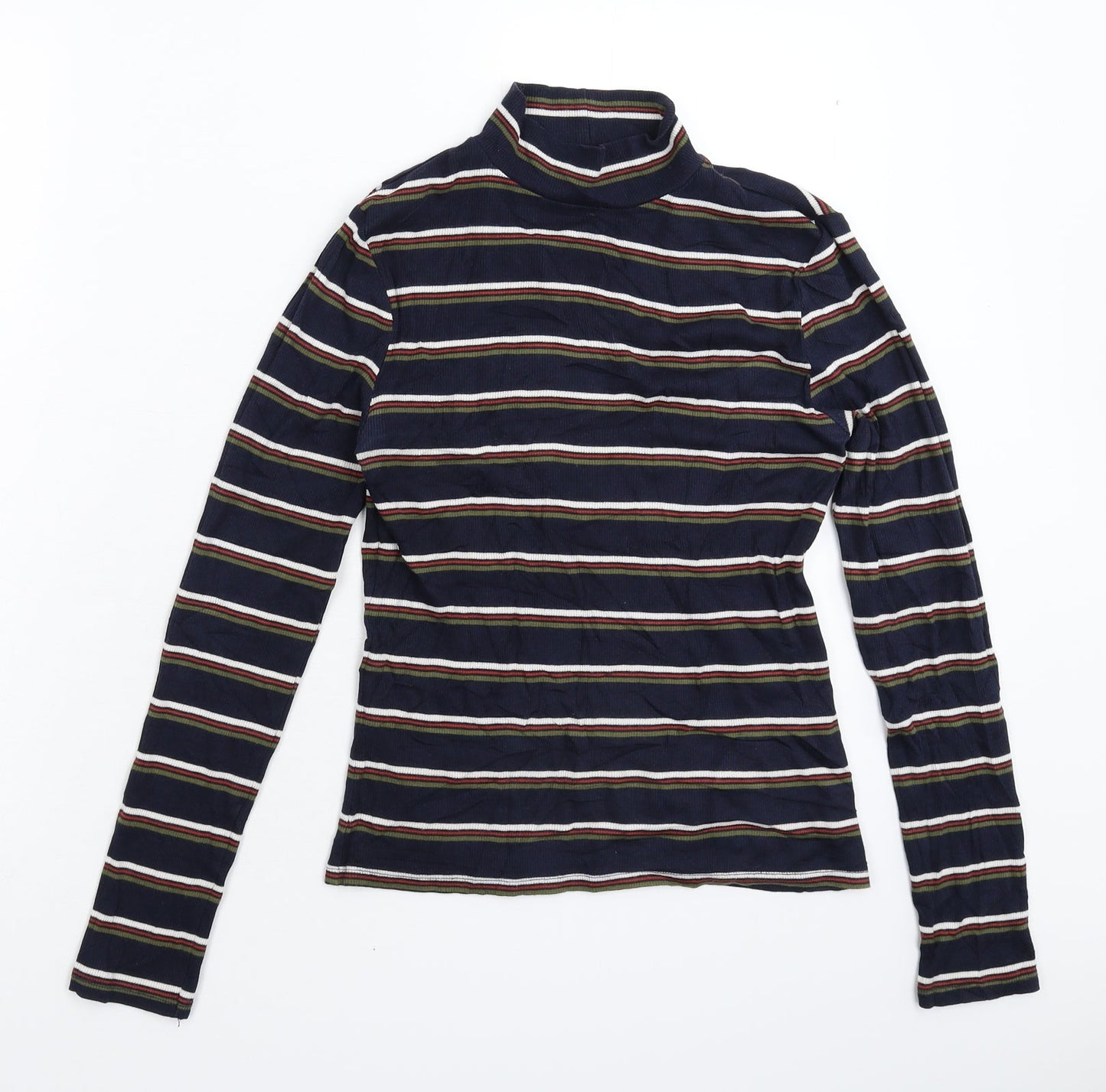 Cooperative Womens Blue Striped  Pullover Jumper Size M