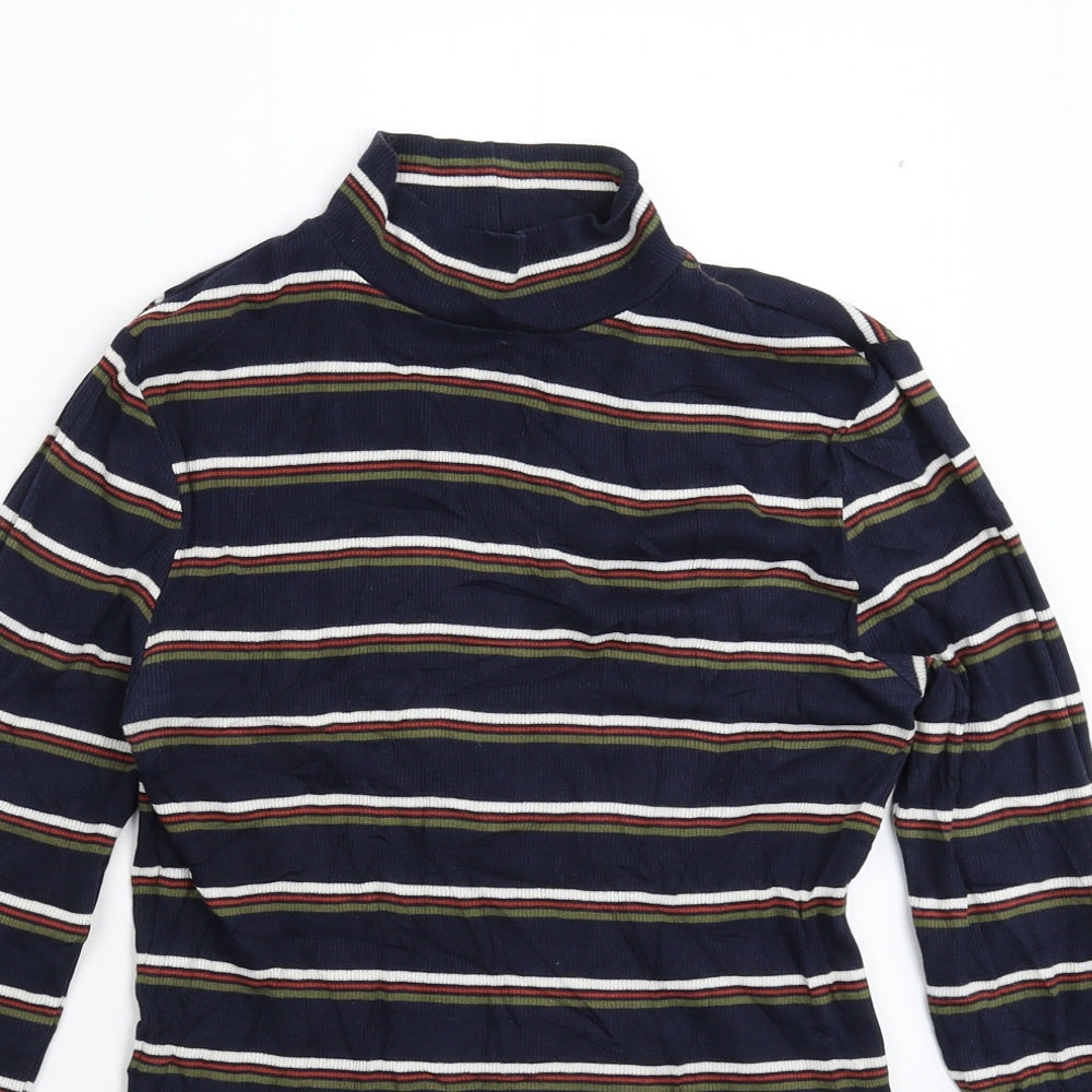 Cooperative Womens Blue Striped  Pullover Jumper Size M