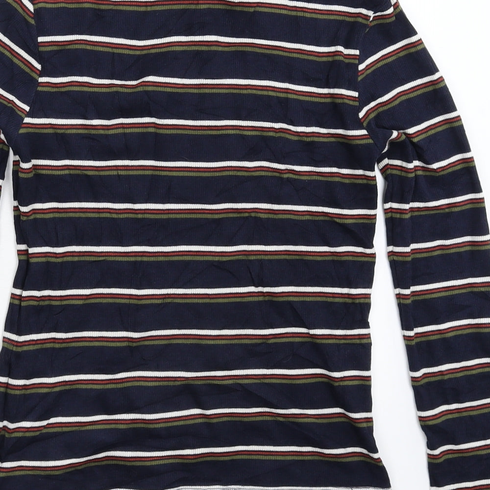 Cooperative Womens Blue Striped  Pullover Jumper Size M