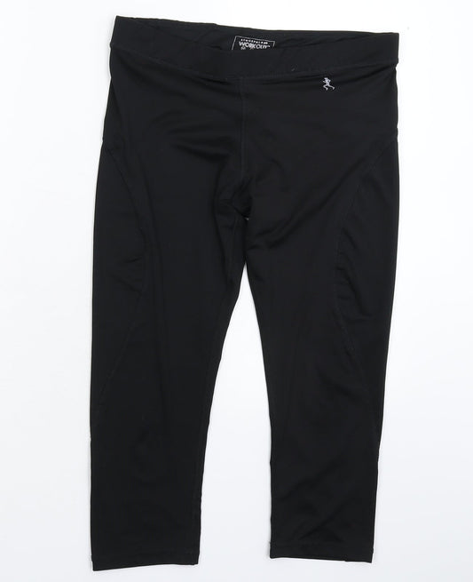 Additional front view of Atmosphere women’s black compression shorts, size UK 10