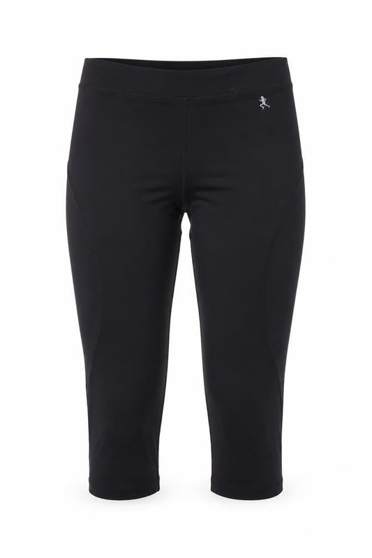 Front view of Atmosphere women’s black compression shorts, size UK 10