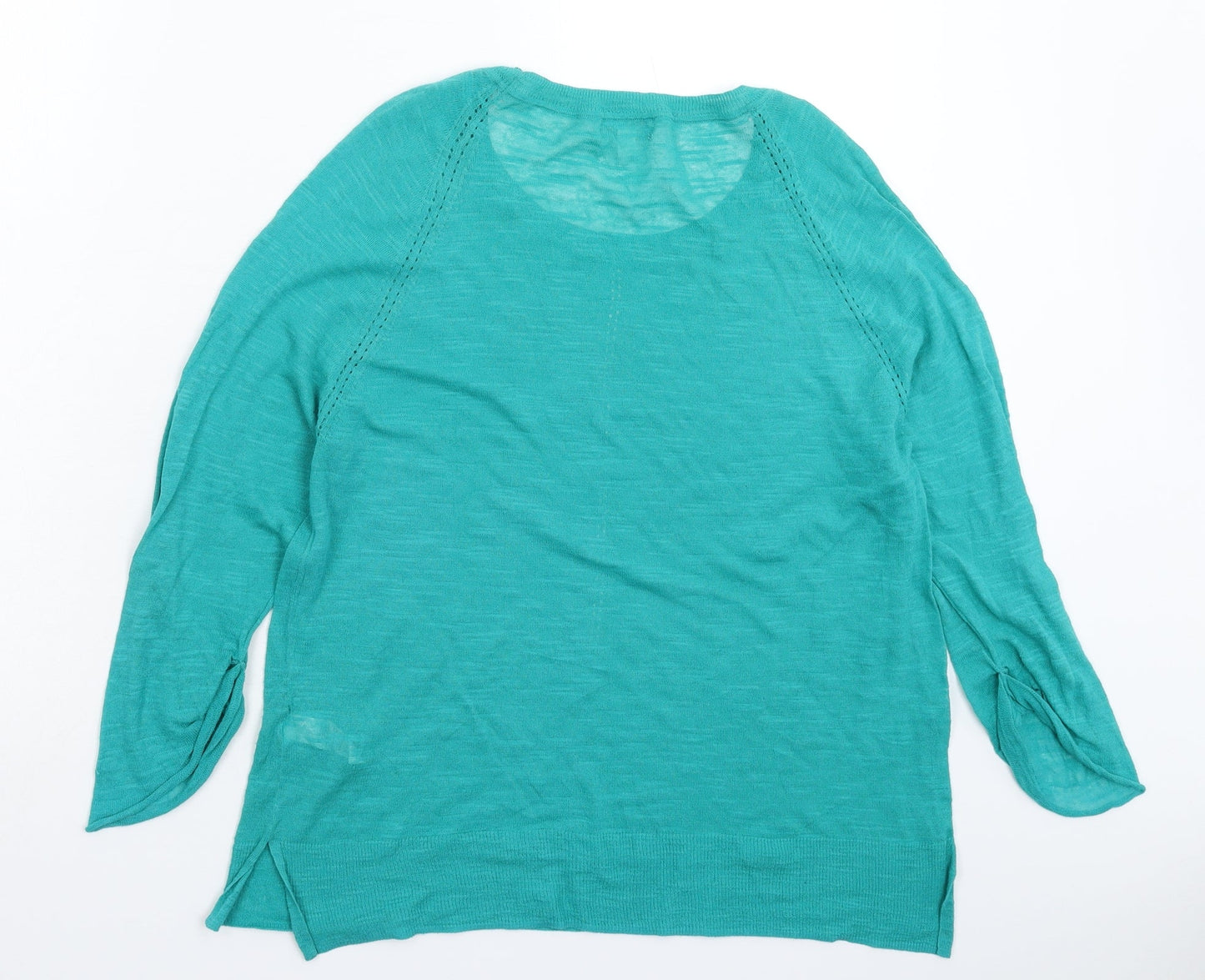 Monsoon Womens Green  Knit Pullover Jumper Size M