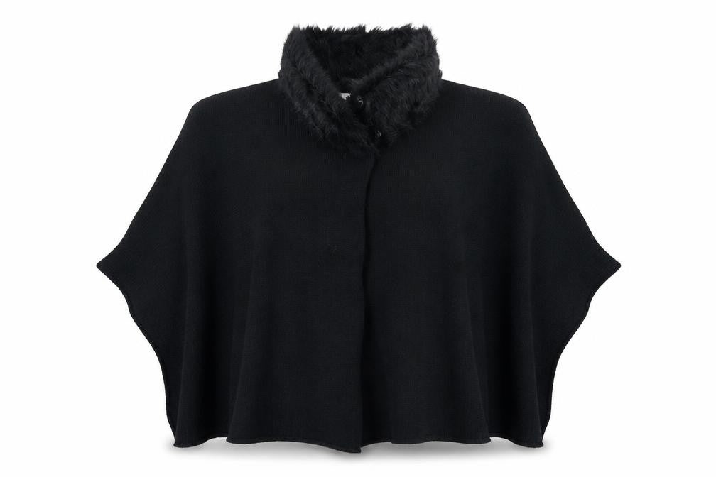 M&S Womens Black   Wrap Jumper One Size