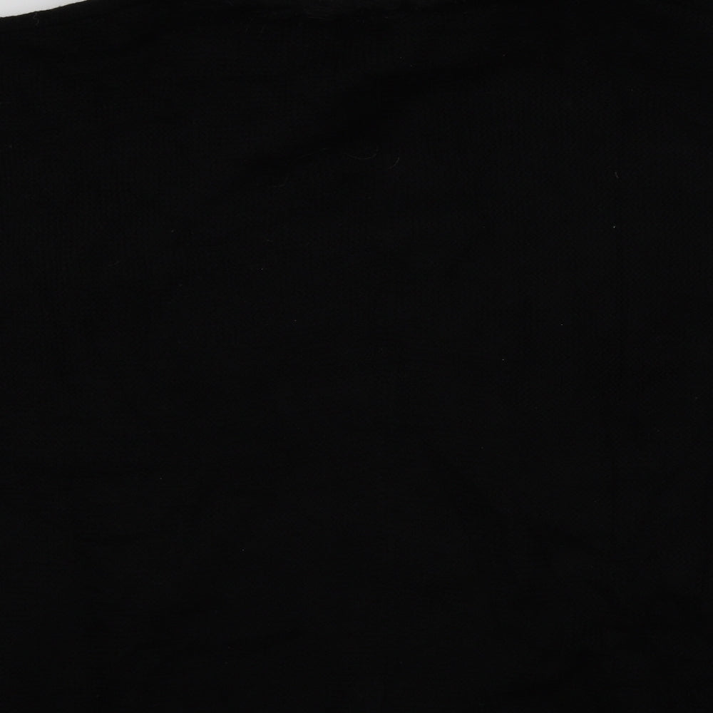 M&S Womens Black   Wrap Jumper One Size