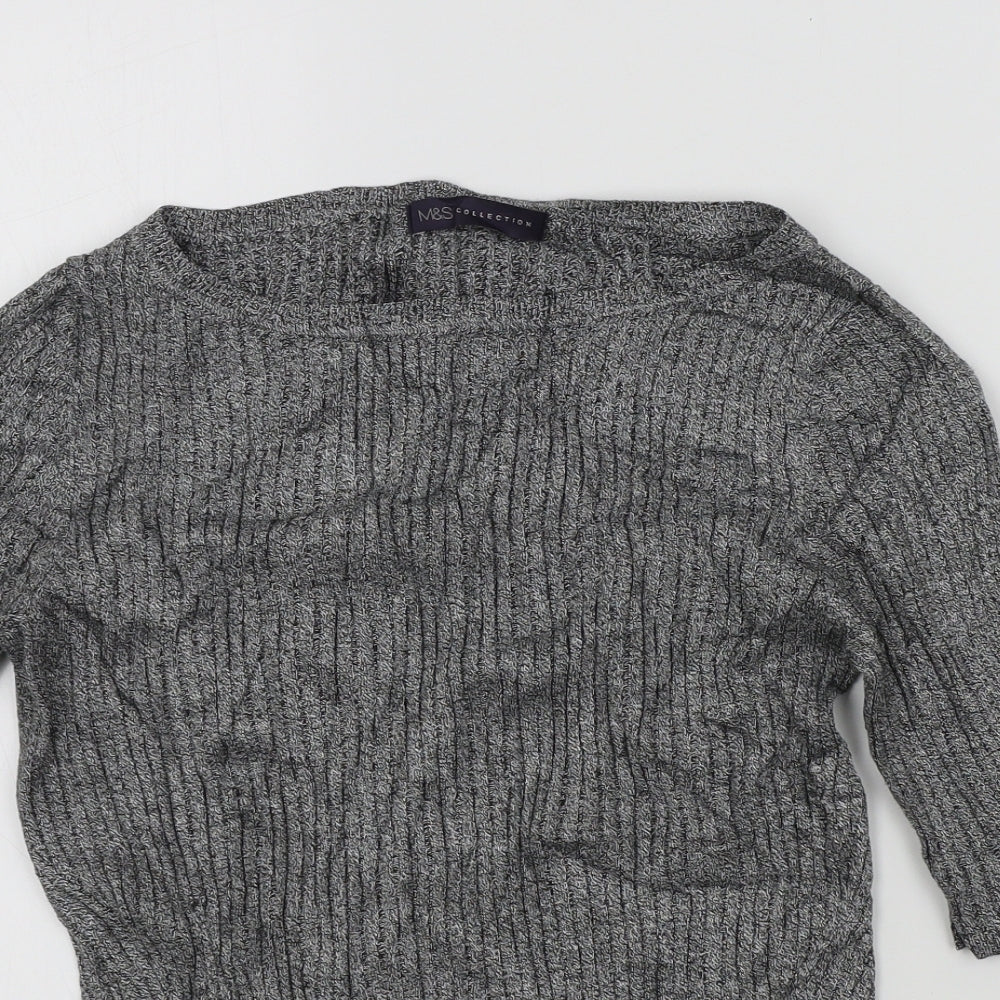 M&S Womens Grey   Pullover Jumper Size 12