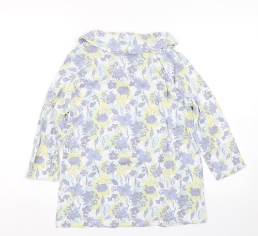 Isle Womens Multicoloured Floral  Basic T-Shirt Size S