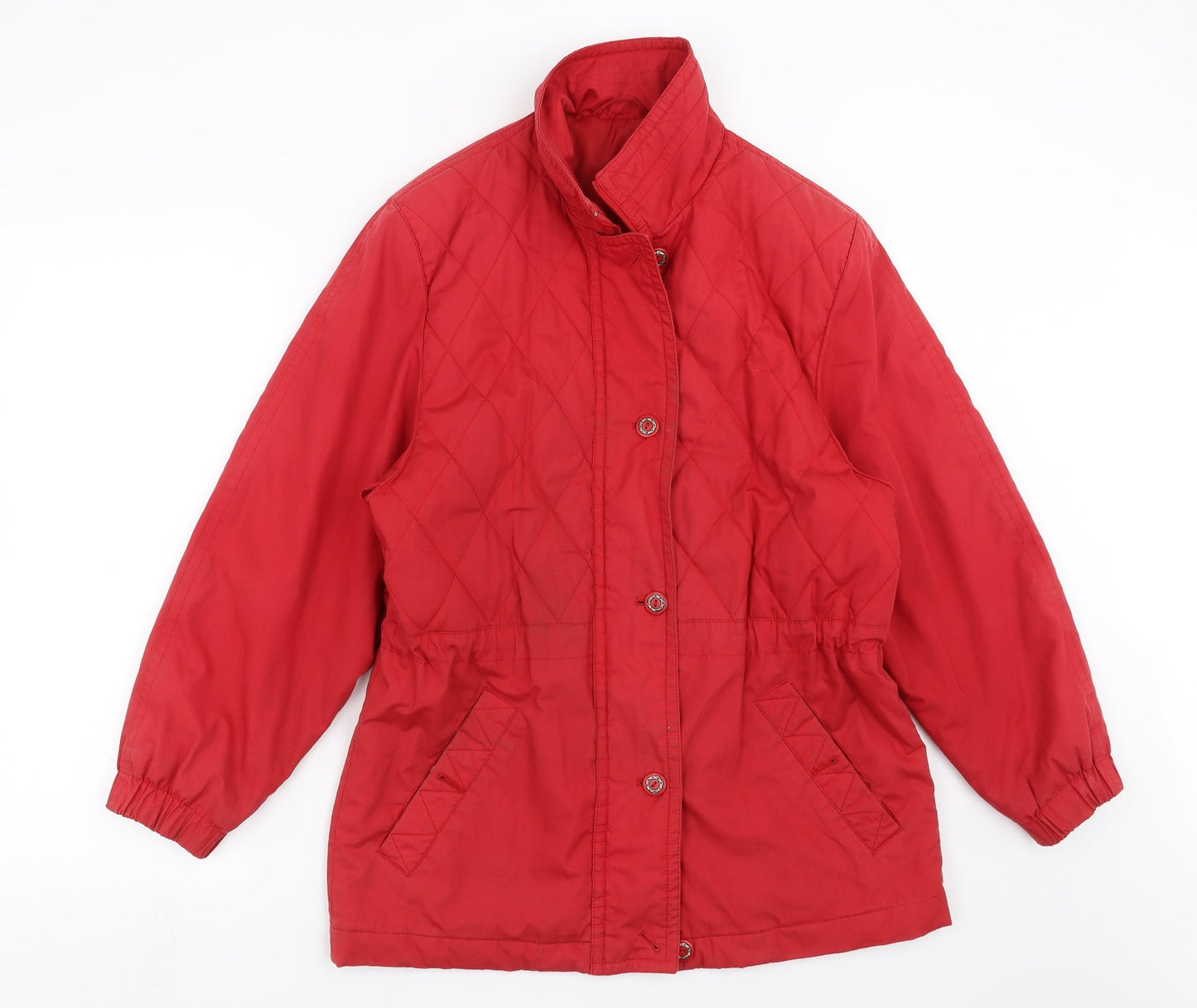 Marks and Spencer Womens Red   Quilted Jacket Size 8
