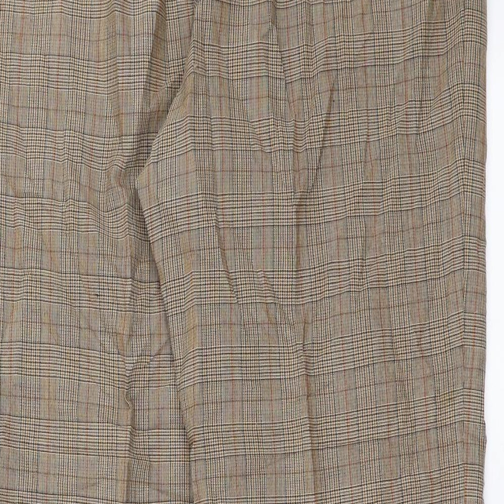Karting Womens Brown Check  Trousers  Size 34 in L30 in