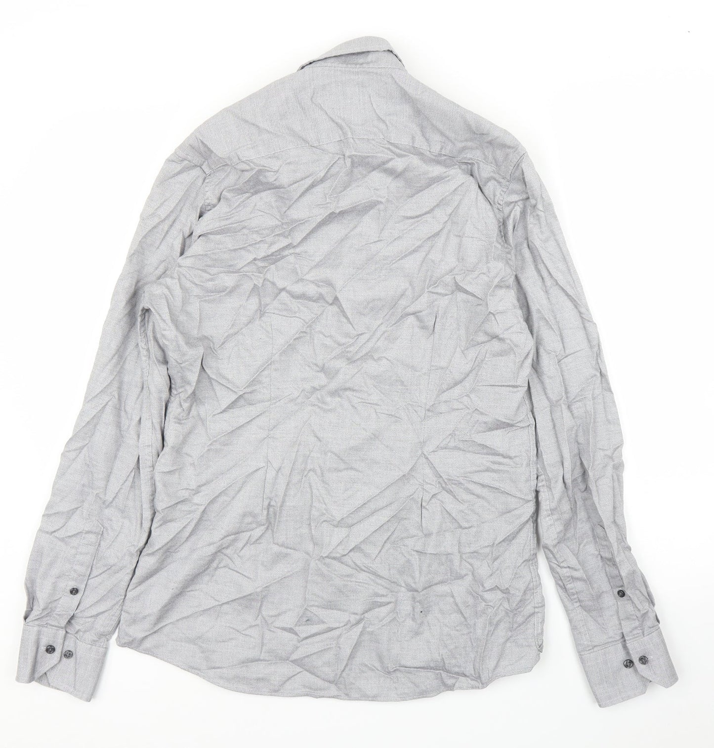 NEXT Mens Grey    Button-Up Size 15.5