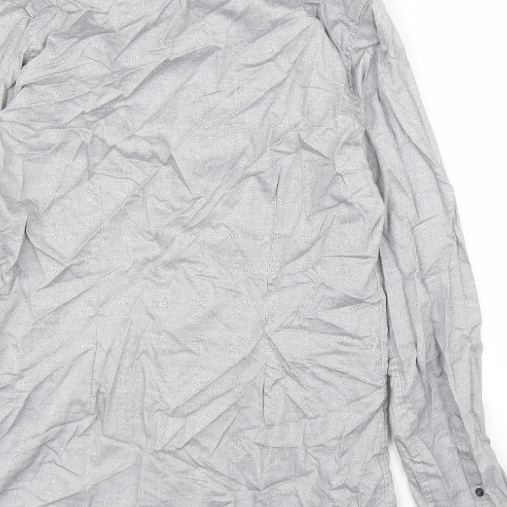NEXT Mens Grey    Button-Up Size 15.5