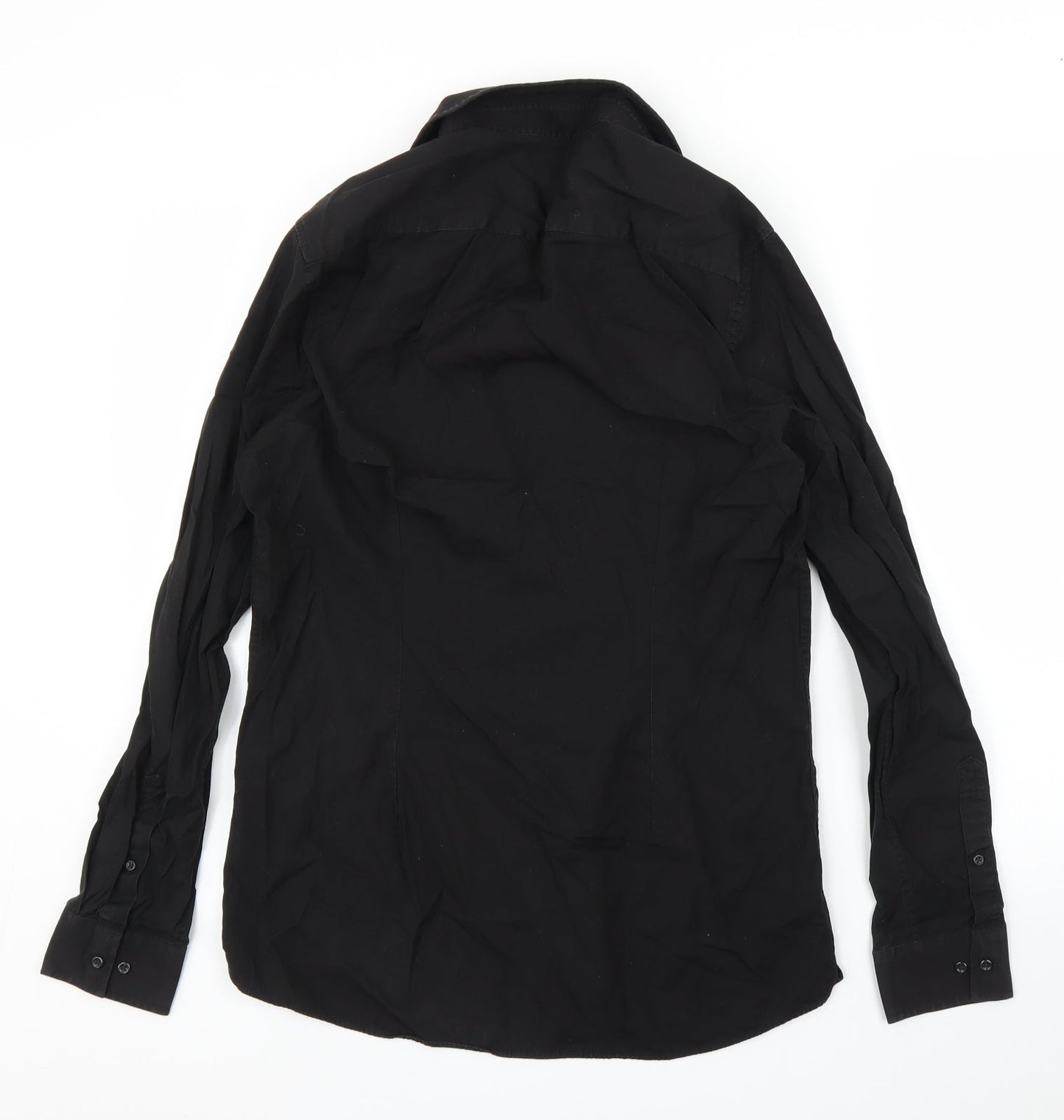 NEXT Mens Black    Button-Up Size 15.5