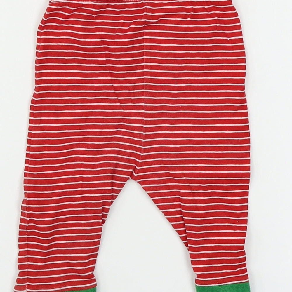 Peacocks  Boys Red Striped  Sweatpants Trousers Size 3-6 Months