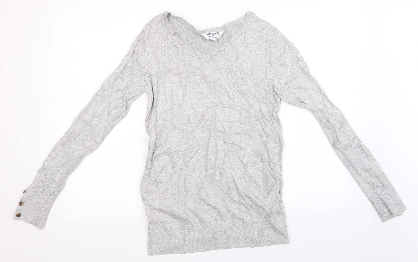 Dorothy Perkins Womens Grey  Knit Pullover Sweatshirt Size 10