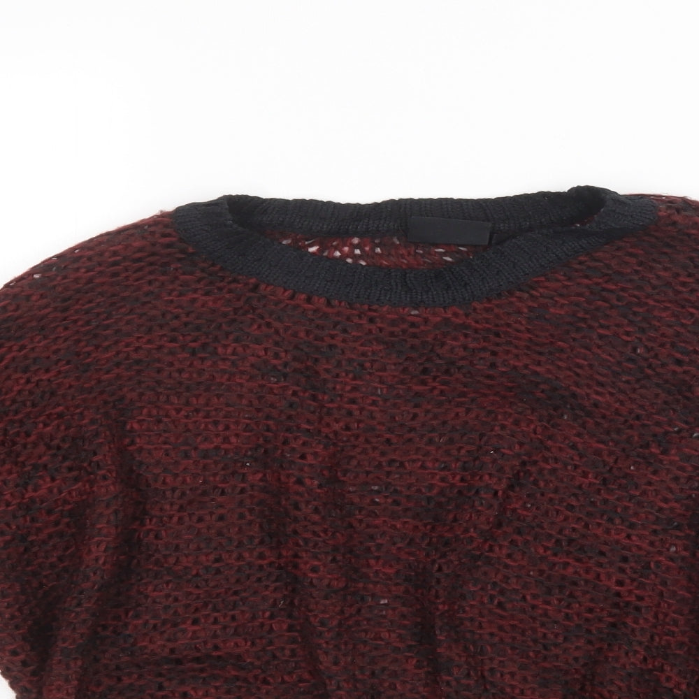 Golddigga Womens Red  Knit Pullover Sweatshirt Size 8