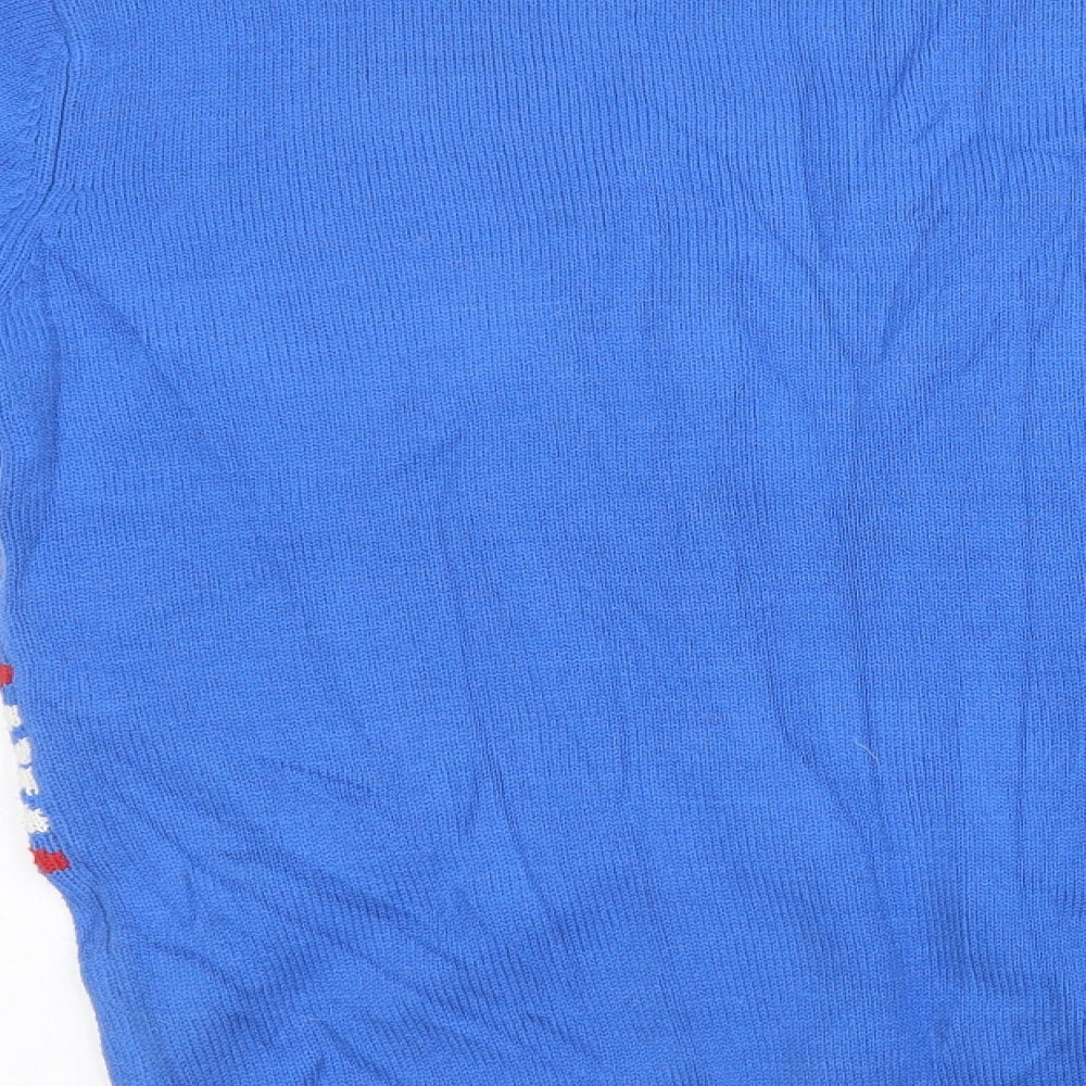 Preworn Mens Blue  Knit Pullover Sweatshirt Size M  - christmas