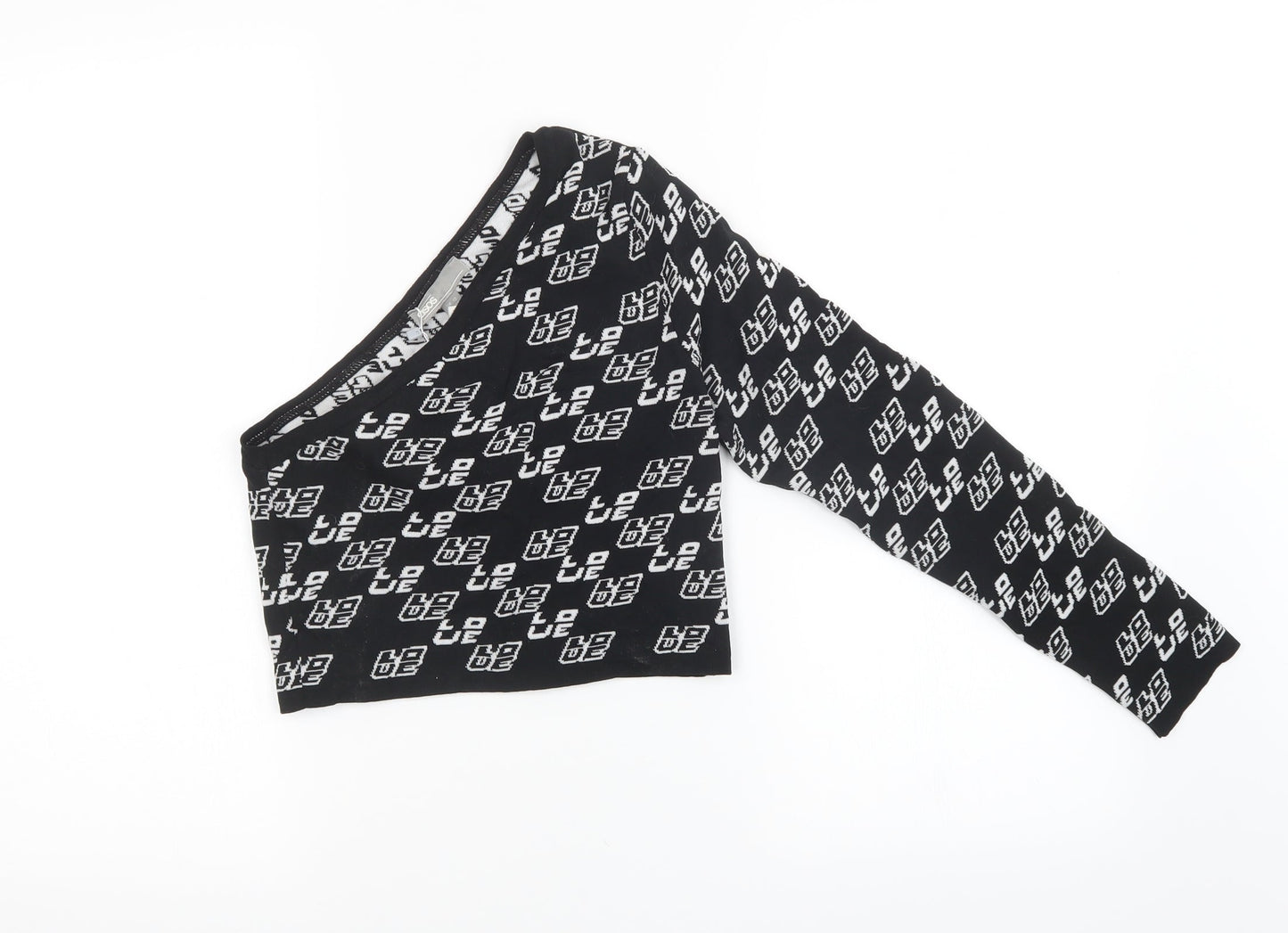 ASOS Womens Black  Knit Pullover Sweatshirt Size 10
