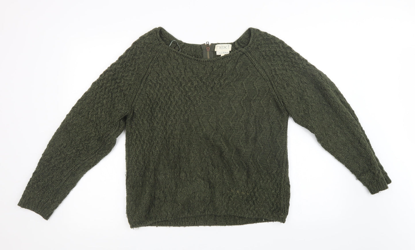 NEXT Womens Green  Knit Pullover Sweatshirt Size 14