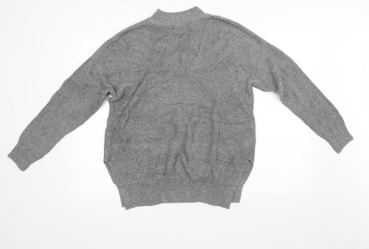 H&M Womens Grey  Knit Pullover Sweatshirt Size S