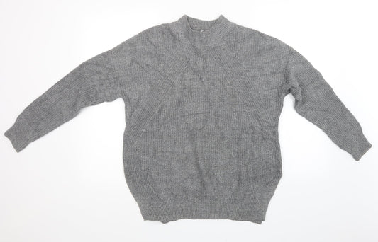 H&M Womens Grey  Knit Pullover Sweatshirt Size S
