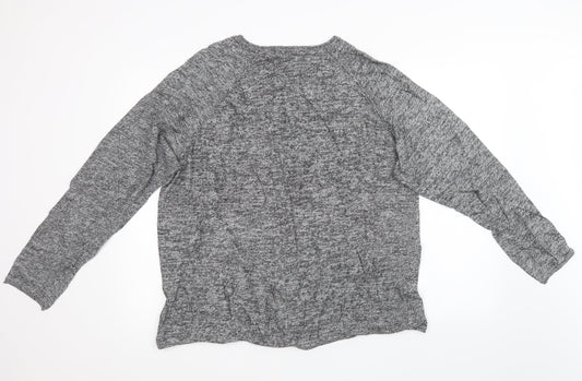 Cedar Wood State Mens Grey  Knit Pullover Sweatshirt Size XL