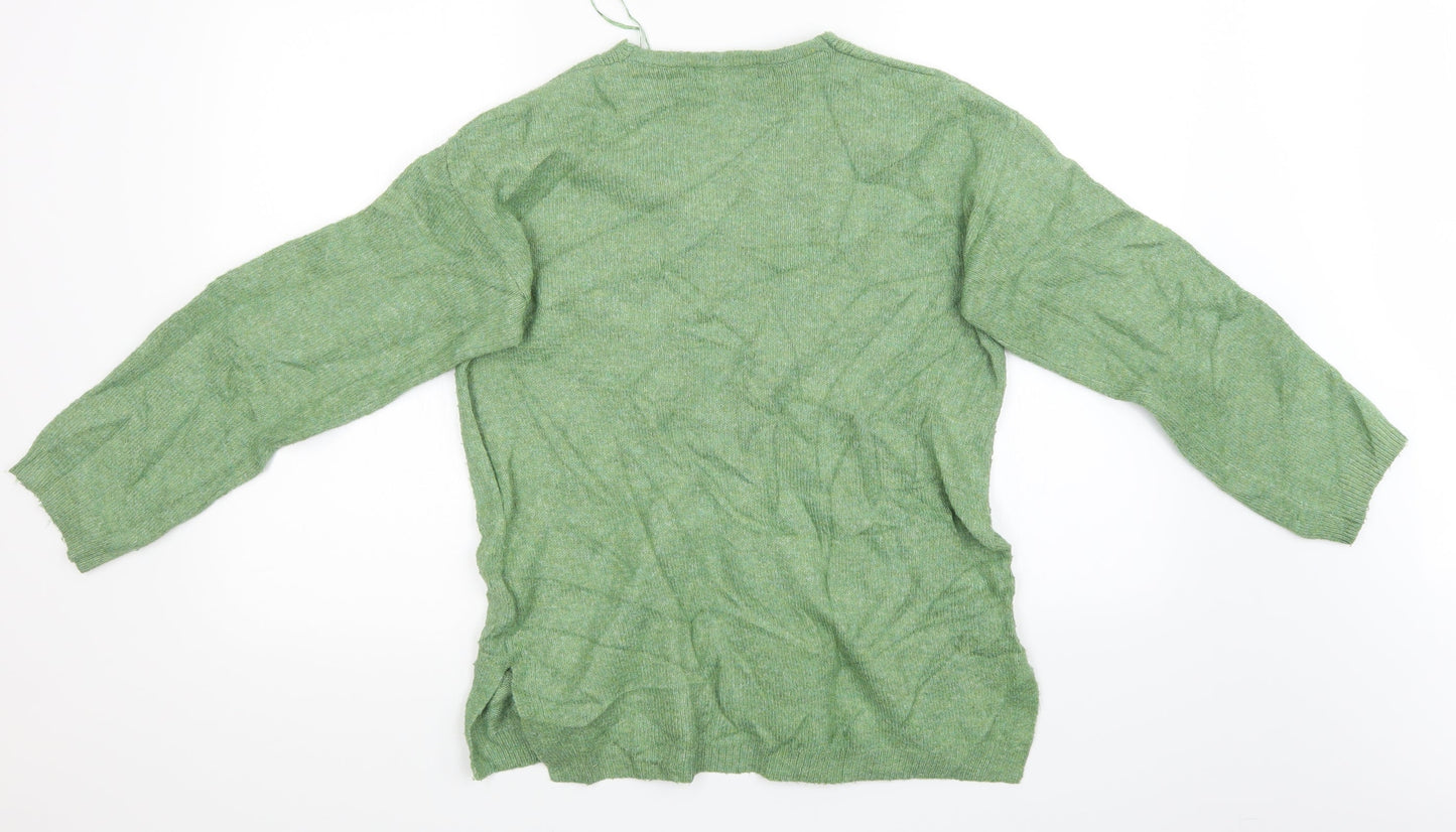 Marks and Spencer Womens Green  Knit Pullover Sweatshirt Size S