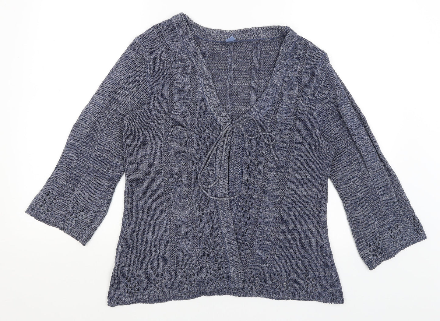E-vie Womens Blue   Cardigan Jumper Size 18