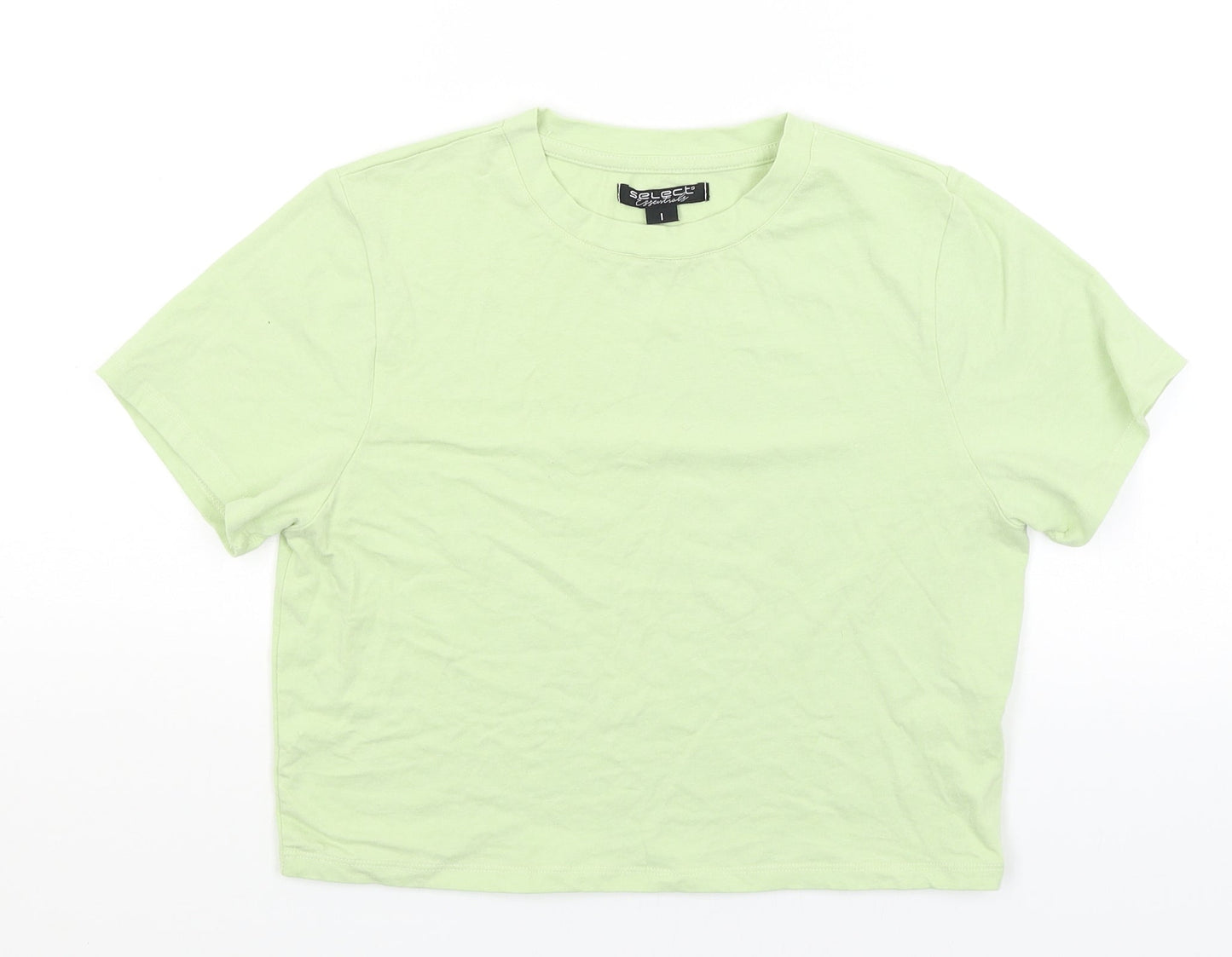 Select Womens Green   Cropped T-Shirt Size L