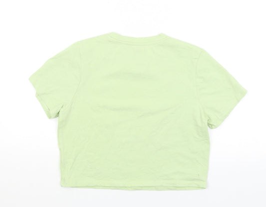 Select Womens Green   Cropped T-Shirt Size L