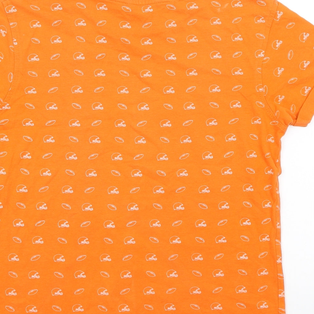 George Boys Orange   Basic T-Shirt Size 9-10 Years  - American Football