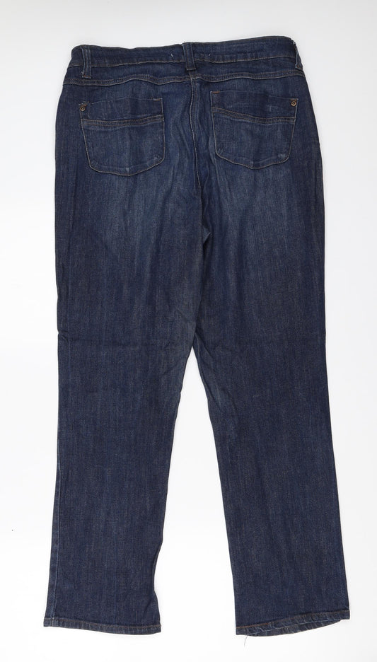 Papaya Womens Blue  Denim Straight Jeans Size 14 L28 in